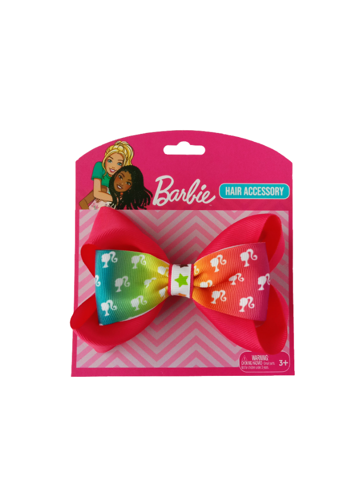 Rainbow Faces Hair Bow