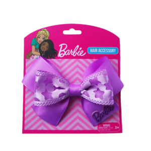Purple Hair Bow With Stars