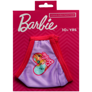 Heart Graphic Purple Fabric Face Mask