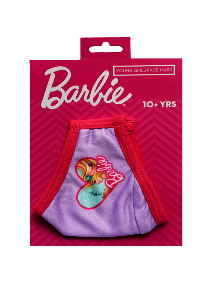 Heart Graphic Purple Fabric Face Mask