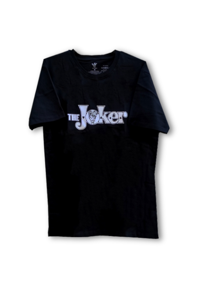 The Joker Classic Text Logo Black T-Shirt