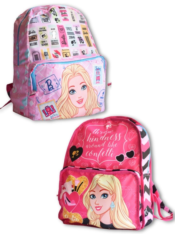 Barbie Shine Pink Reversible School Bag