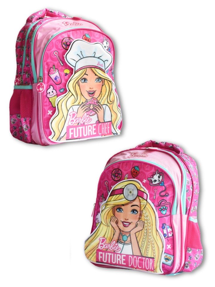 Barbie Chef & Doctor Velcro School Bag