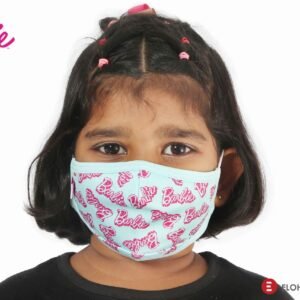 Light Blue Script Logo Face Mask