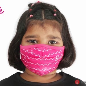 Hot Pink Zigzag Script Logo Face Mask